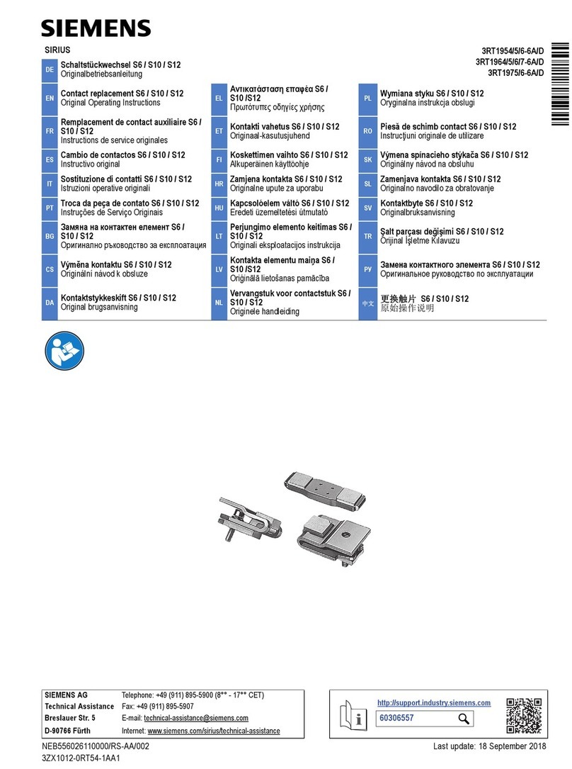 Siemens SIRIUS S10 User manual
