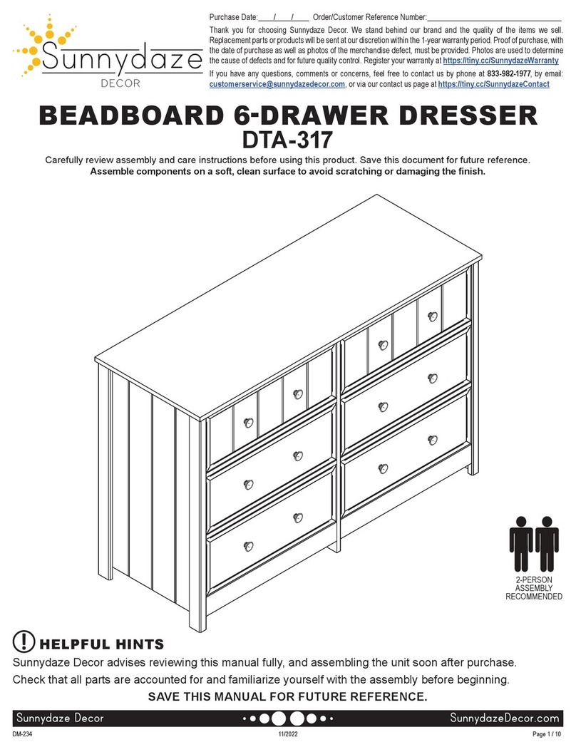Sunnydaze Decor BEADBOARD DTA-317 manual