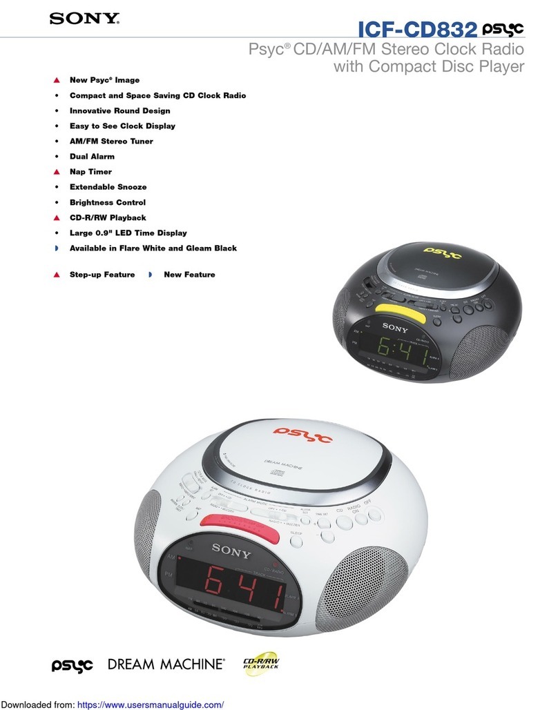 Sony Psyc ICF-CD832 manual
