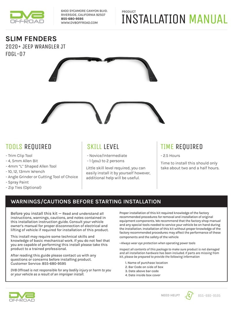 DV8 OFFROAD FDGL-07 installation manual DV8 OFFROAD FDGL-07 installation manual