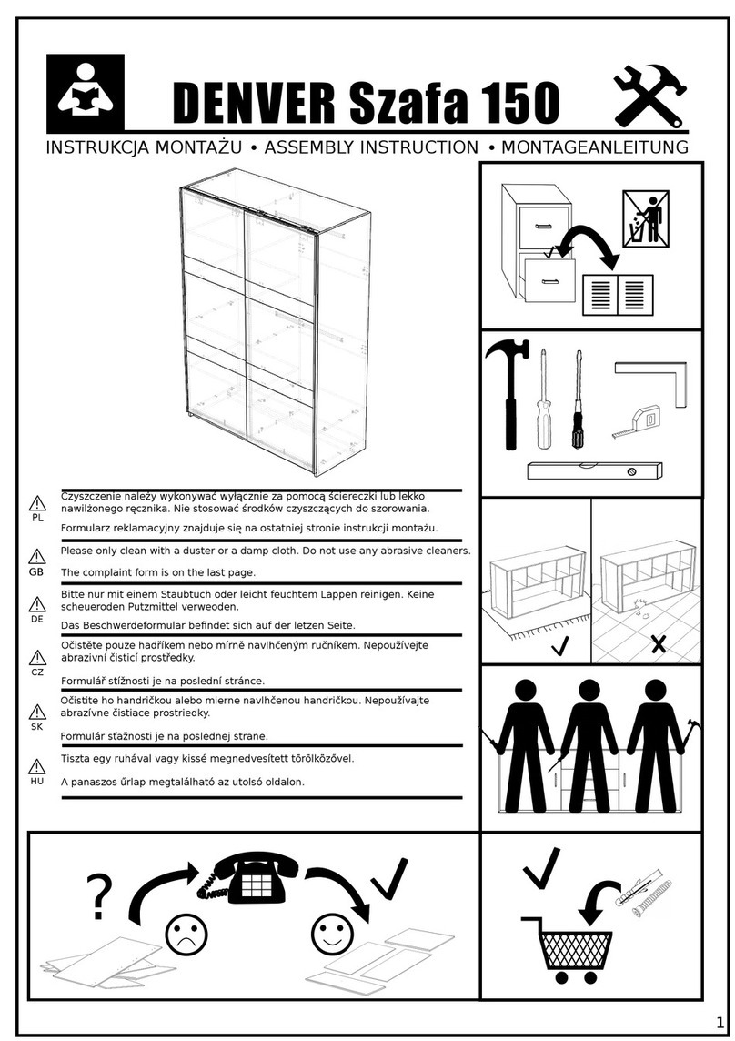 Moderno DENVER Szafa 150 Assembly instruction Moderno DENVER Szafa 150 Assembly instruction