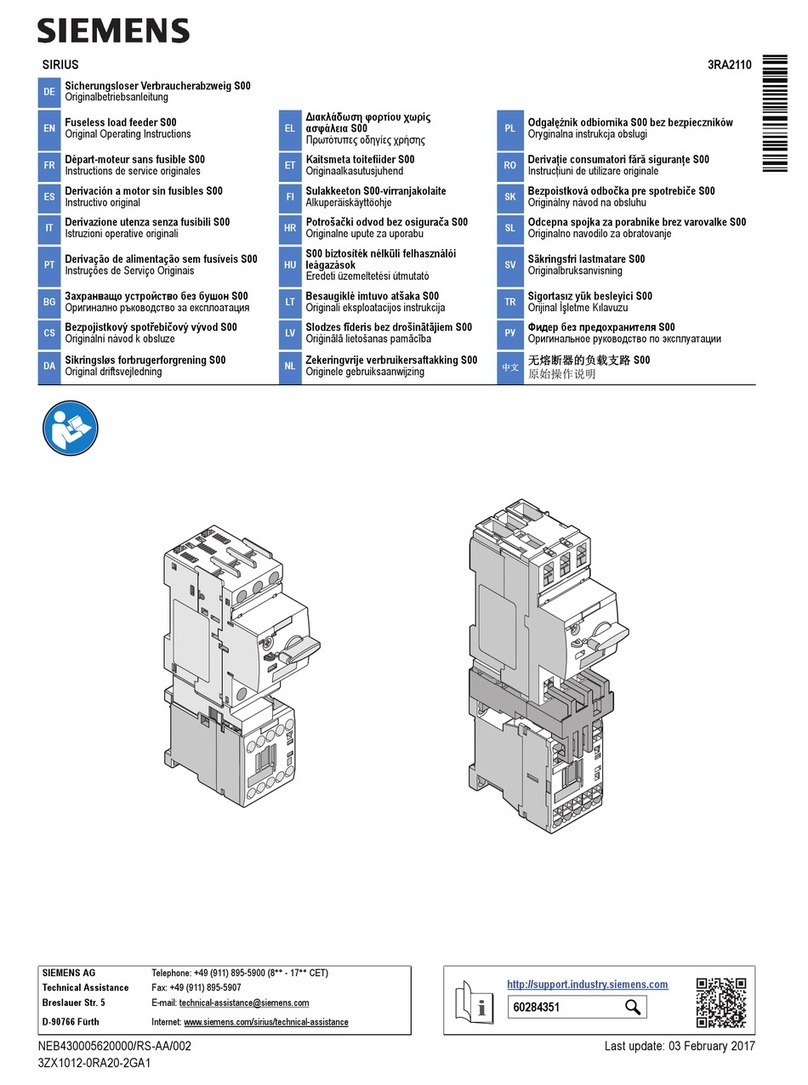Siemens SIRIUS S00 Original operating instructions