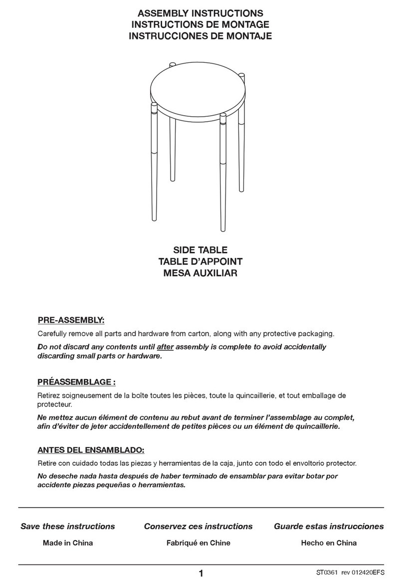 Hailey Home ST0361 User manual Hailey Home ST0361 User manual