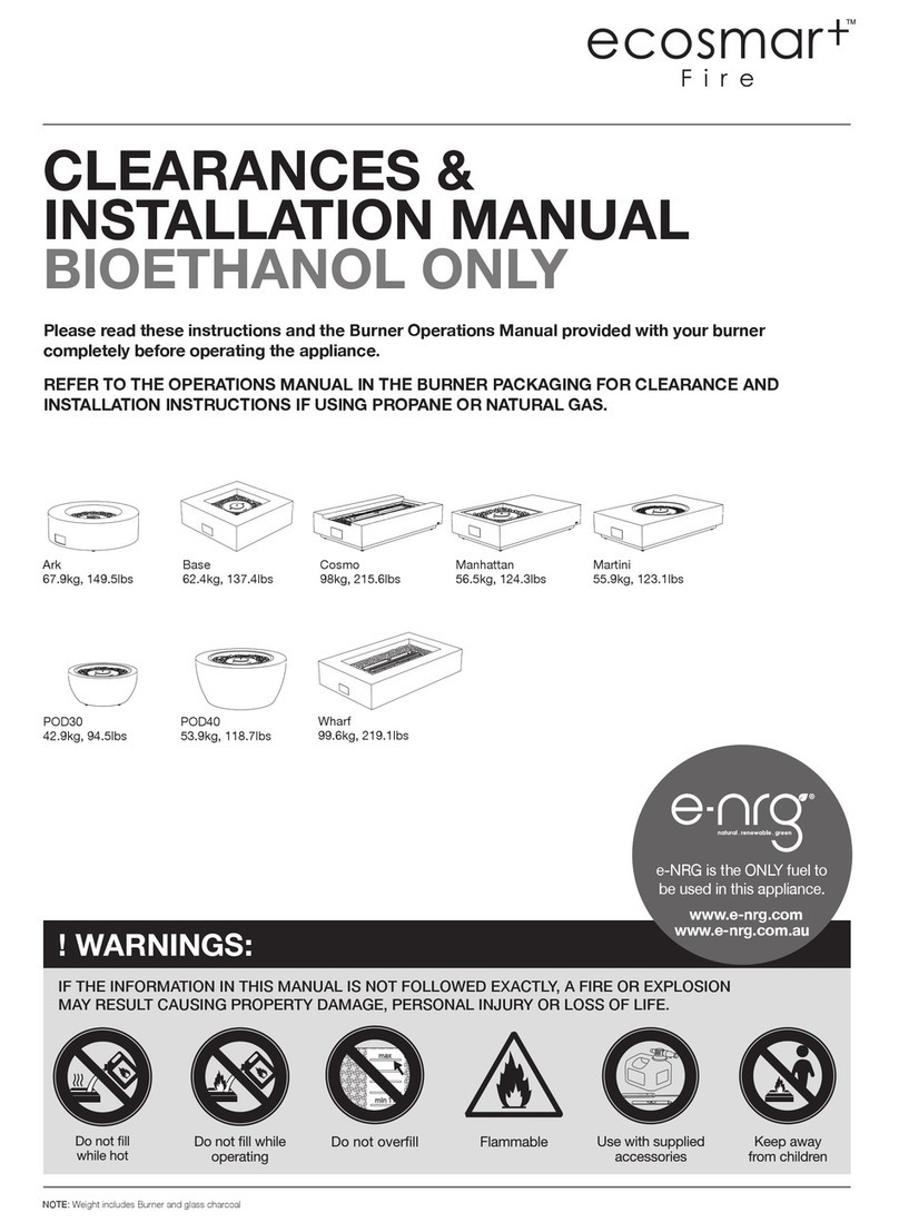 EcoSmart Fire Base Clearances & Installation Manual