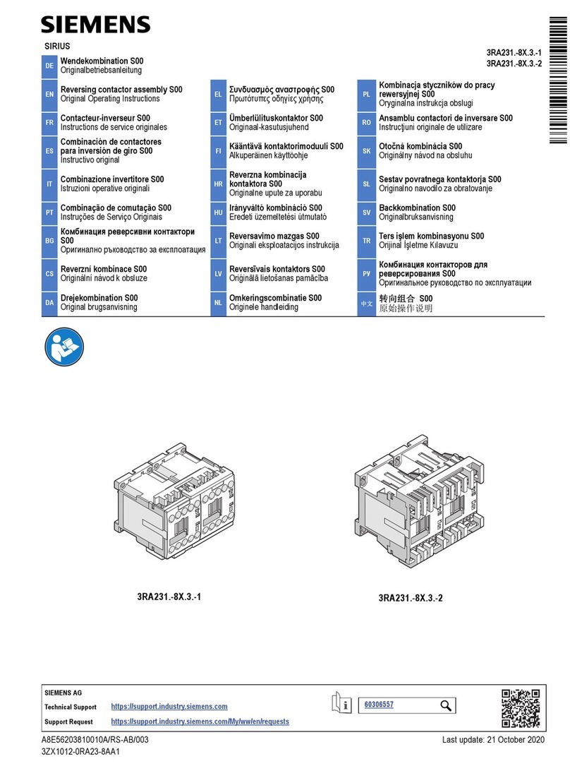 Siemens SIRIUS S00 Original operating instructions