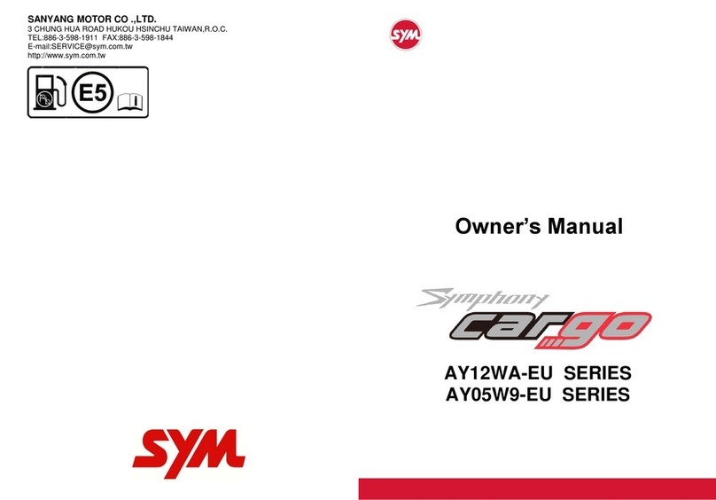 Sym Symphony cargo AY05W9-EU Series User manual