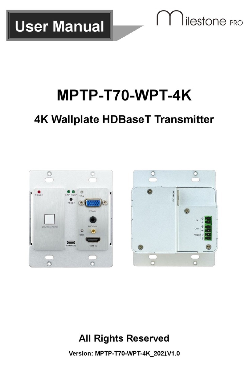 Milestone pro MPTP-T70-WPT-4K user manual