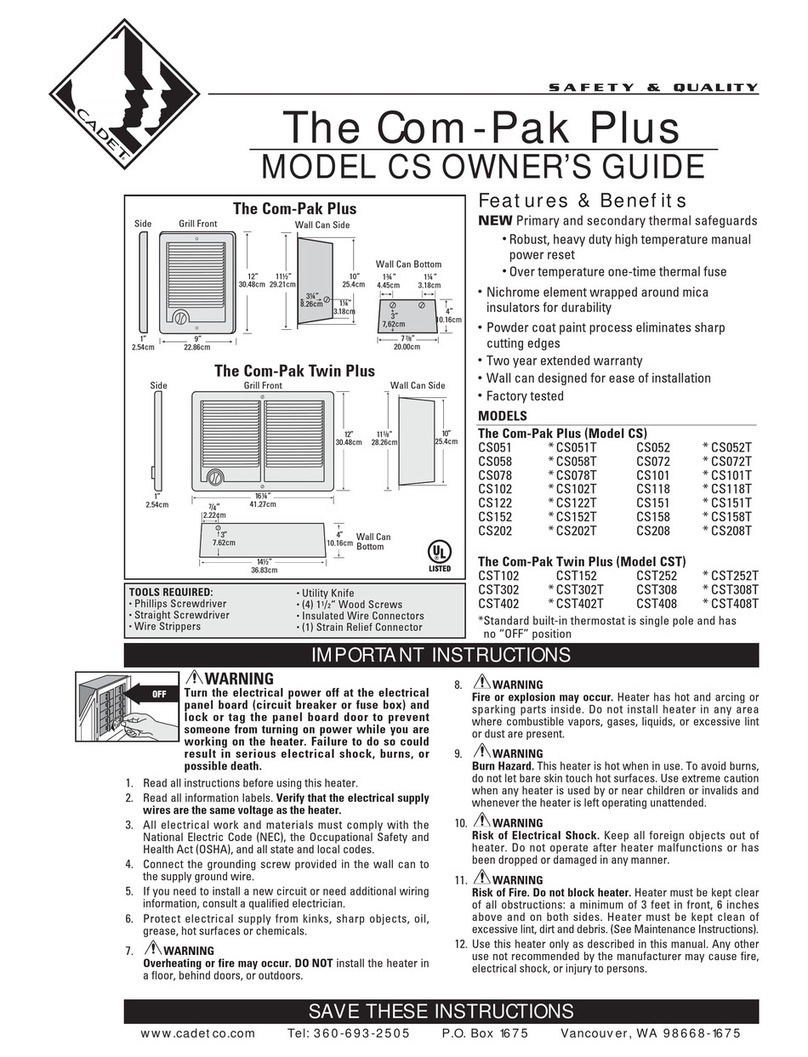 Cadet CST252 User manual