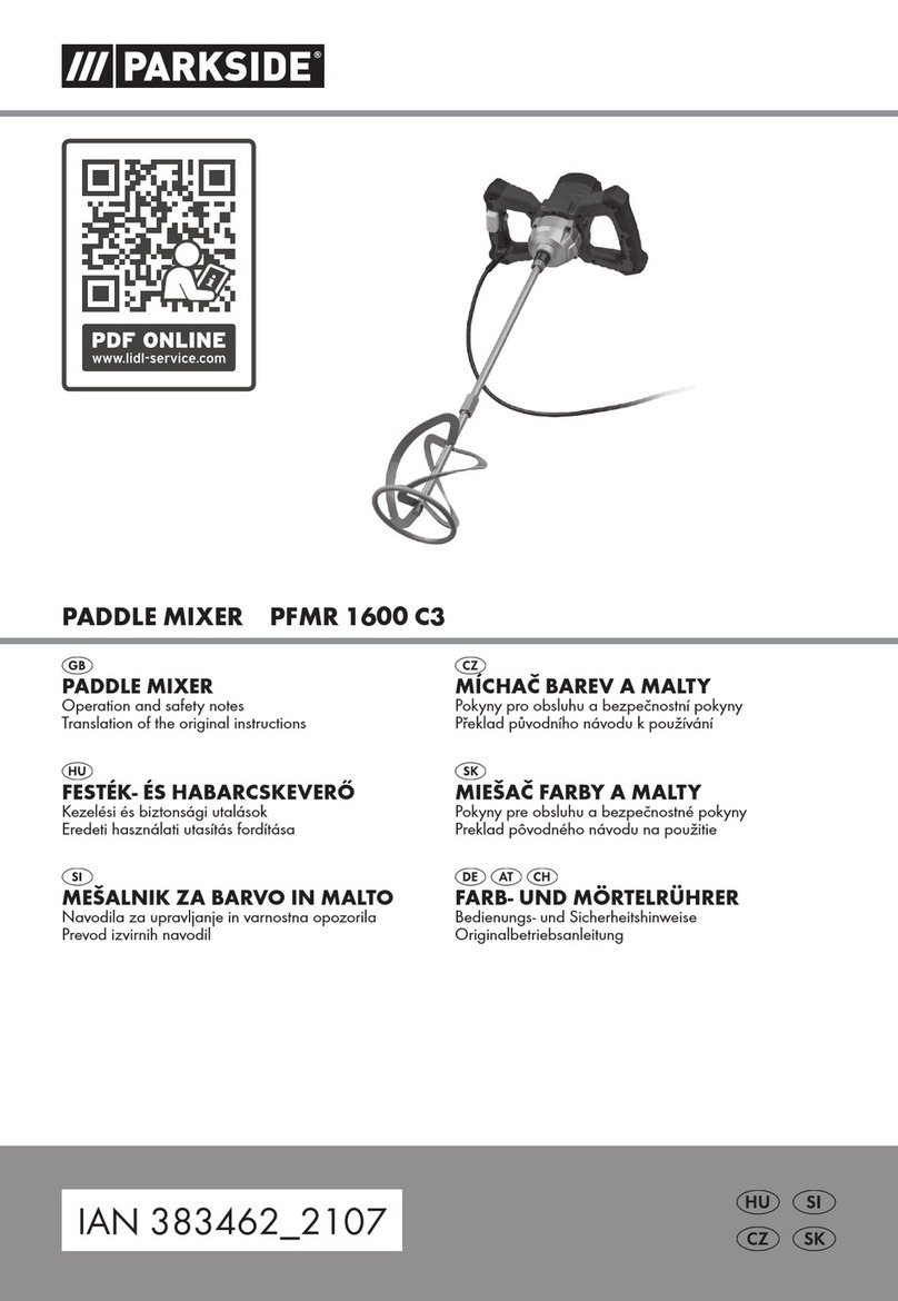 Parkside PFMR 1600 C3 Operation and safety notes