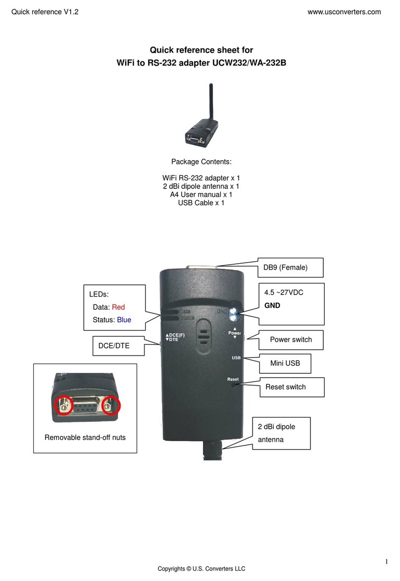 Usconverters UCW232/WA-232B User manual