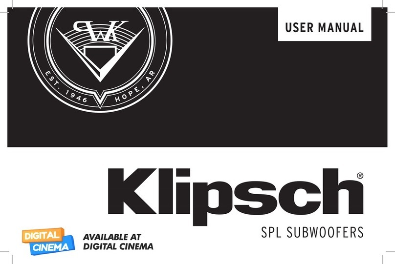 Klipsch SPL-150 User manual