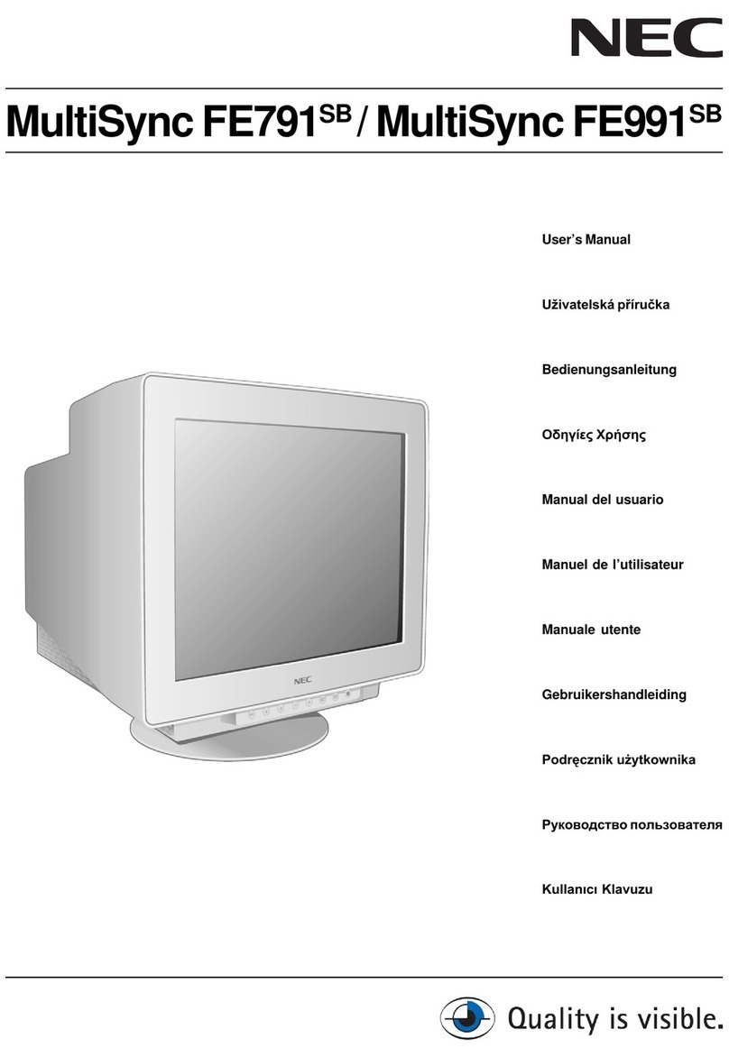 NEC MultiSync FE791SB User manual