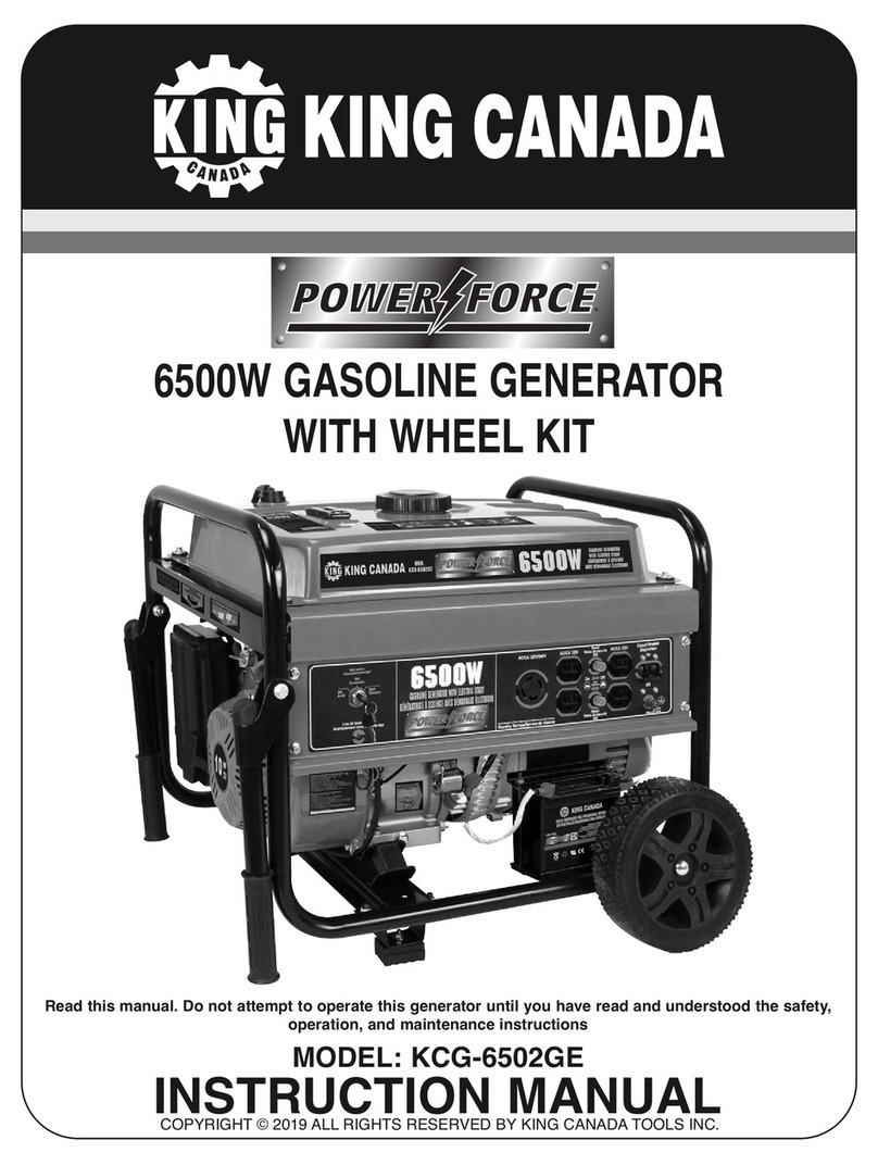 King Canada POWER FORCE KCG-6502GE User manual