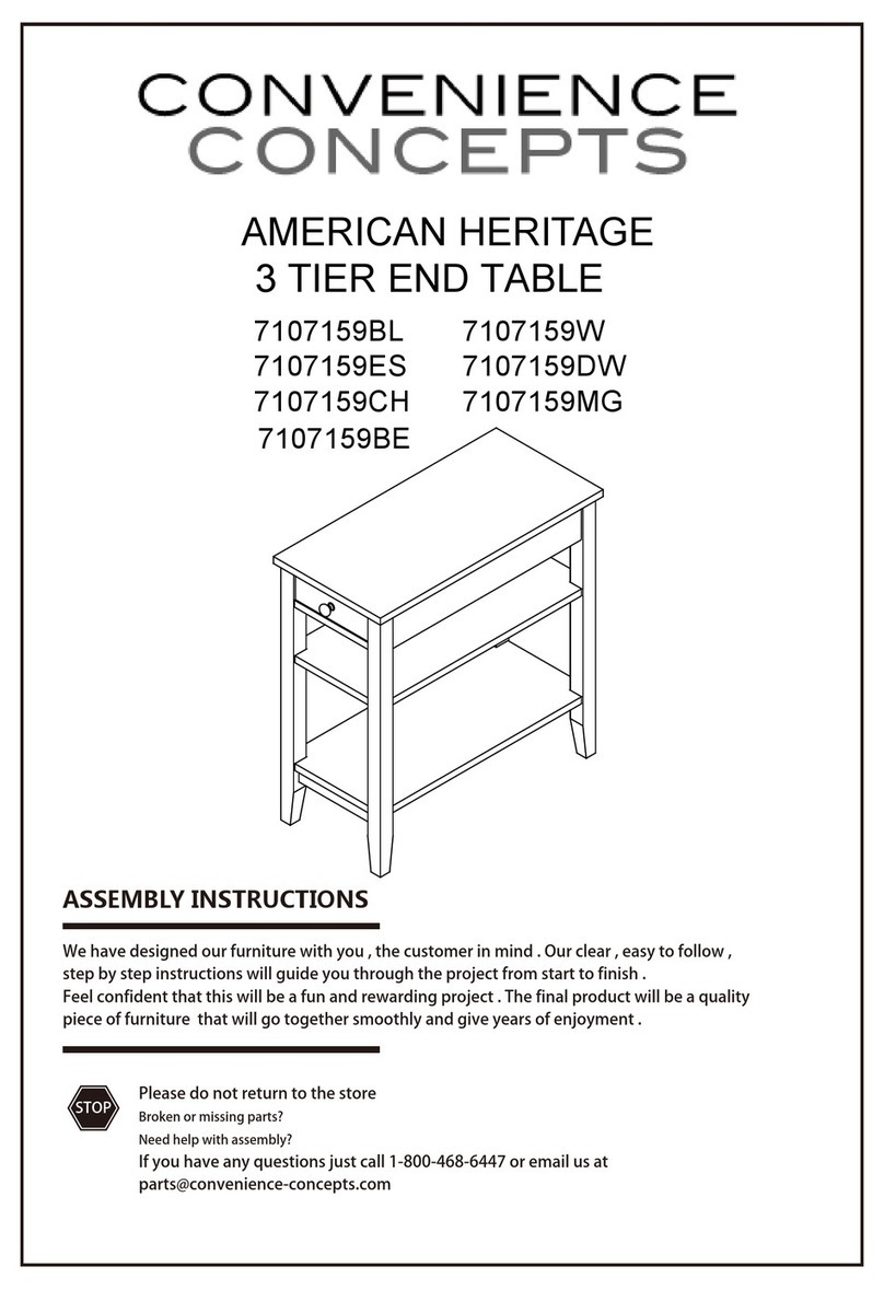 convenience concepts AMERICAN HERITAGE 7107159BL Assembly instructions