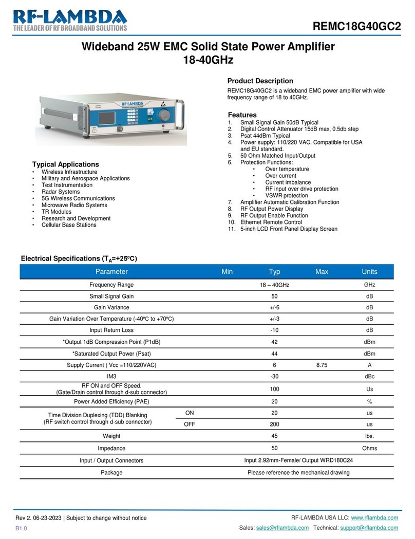 RF-Lambda REMC18G40GC2 User manual