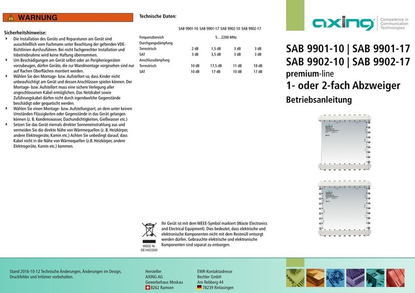 axing premium-line SAB 9901-10 User manual