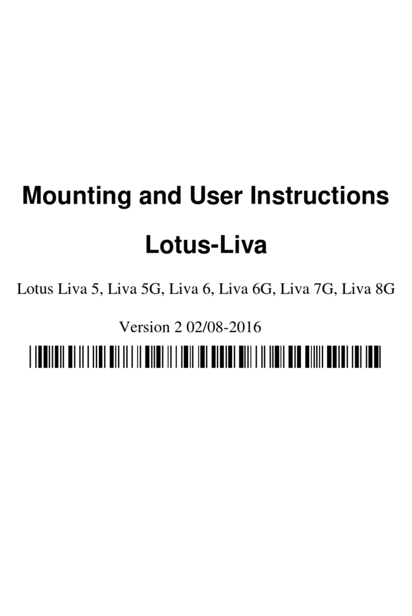 Lotus Liva 5 Mounting and user instructions