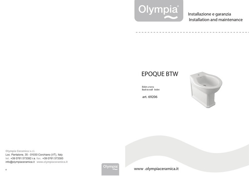 Olympia EPOQUE BTW Installation and Maintenance Olympia EPOQUE BTW Installation and Maintenance