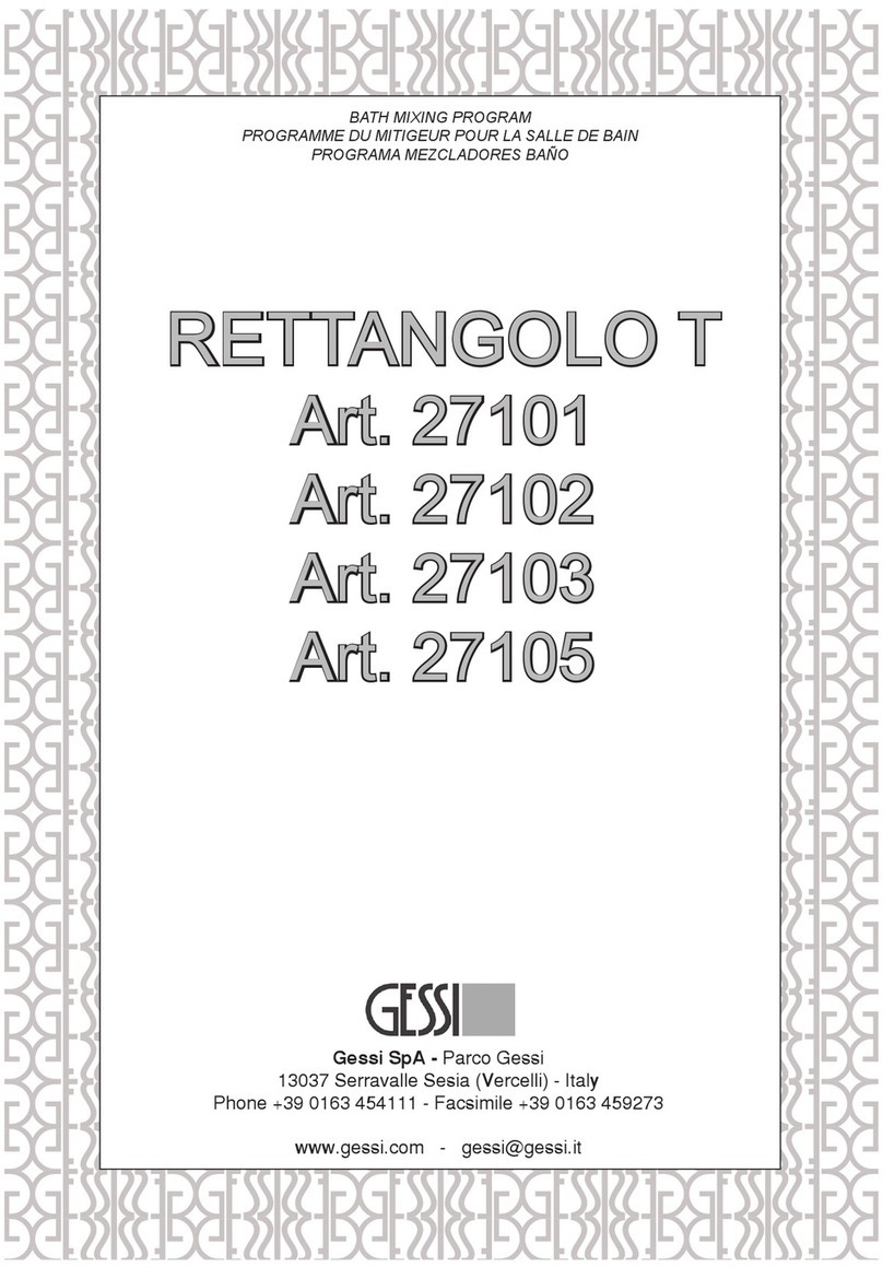 Gessi RETTANGOLO T 27101 Troubleshooting guide