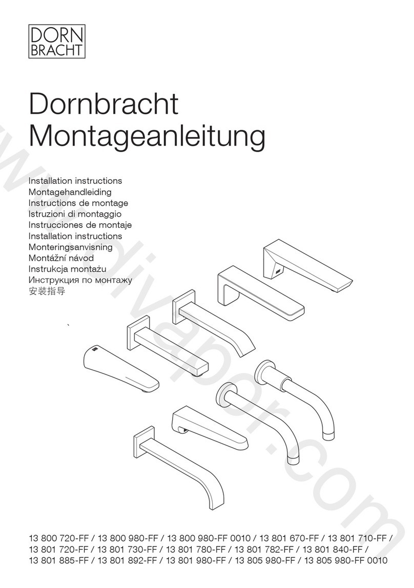 Dornbracht 13 800 720-FF installation instructions Dornbracht 13 800 720-FF installation instructions