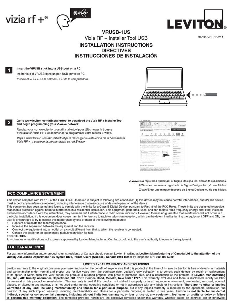 Leviton VRUSB-1US installation instructions Leviton VRUSB-1US installation instructions