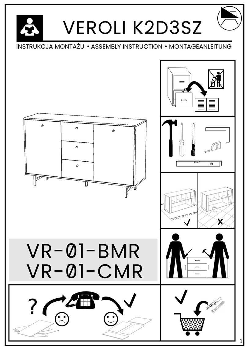 Lomado VEROLI K2D3SZ VR-01-BMR Assembly instruction