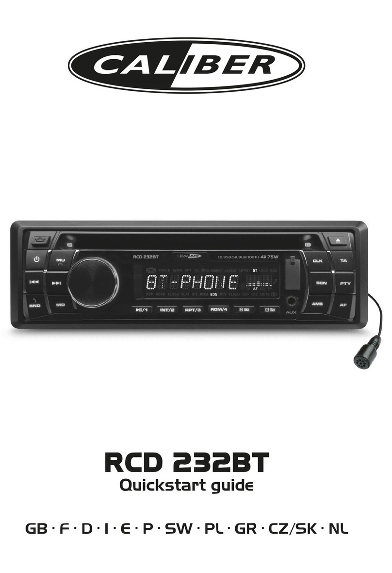 Caliber RCD 232BT quick start guide