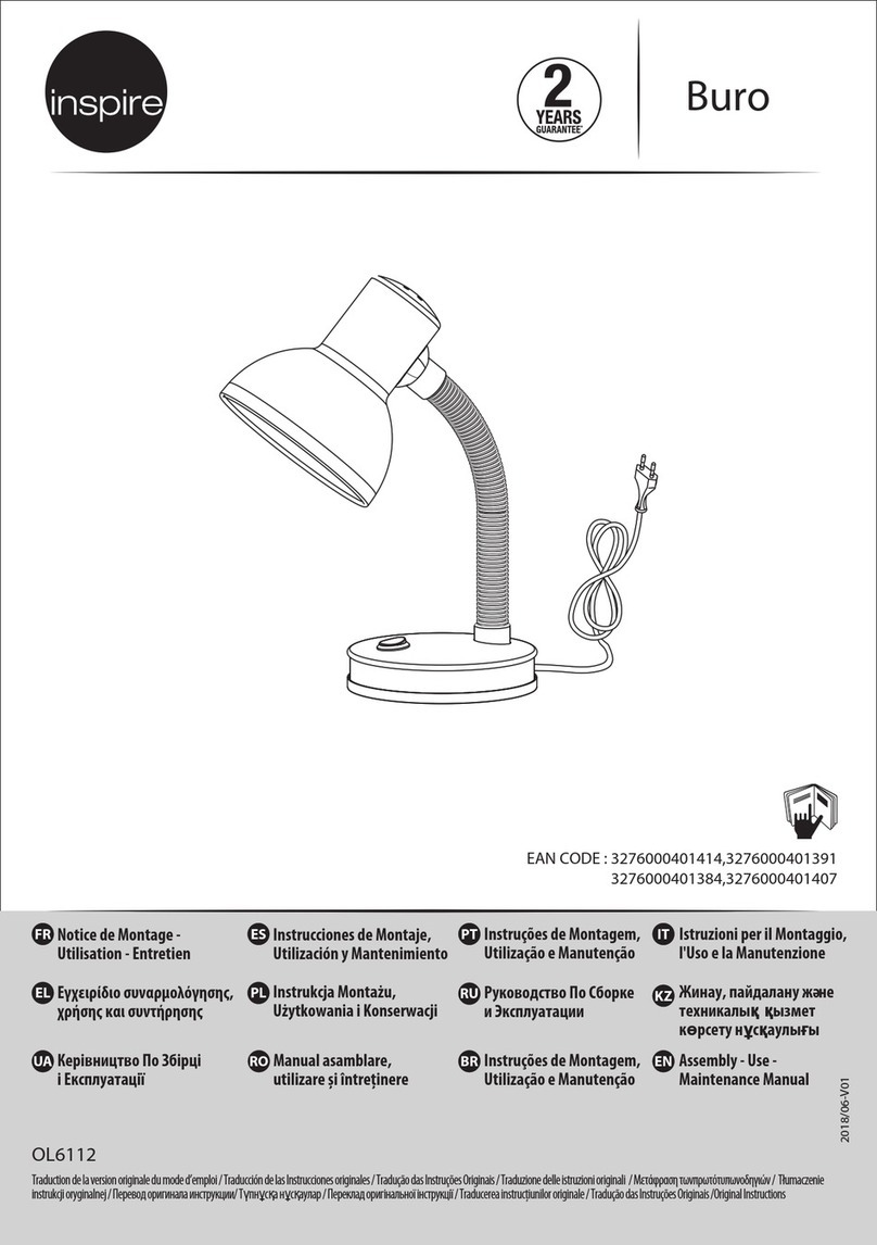 Inspire Buro OL6112 Assembly, Use, Maintenance Manual