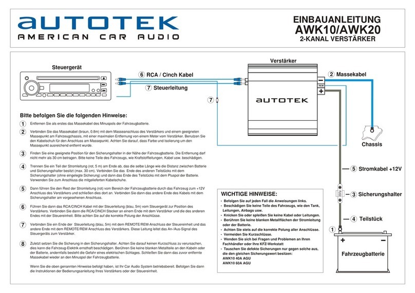 Autotek AWK20 installation guide