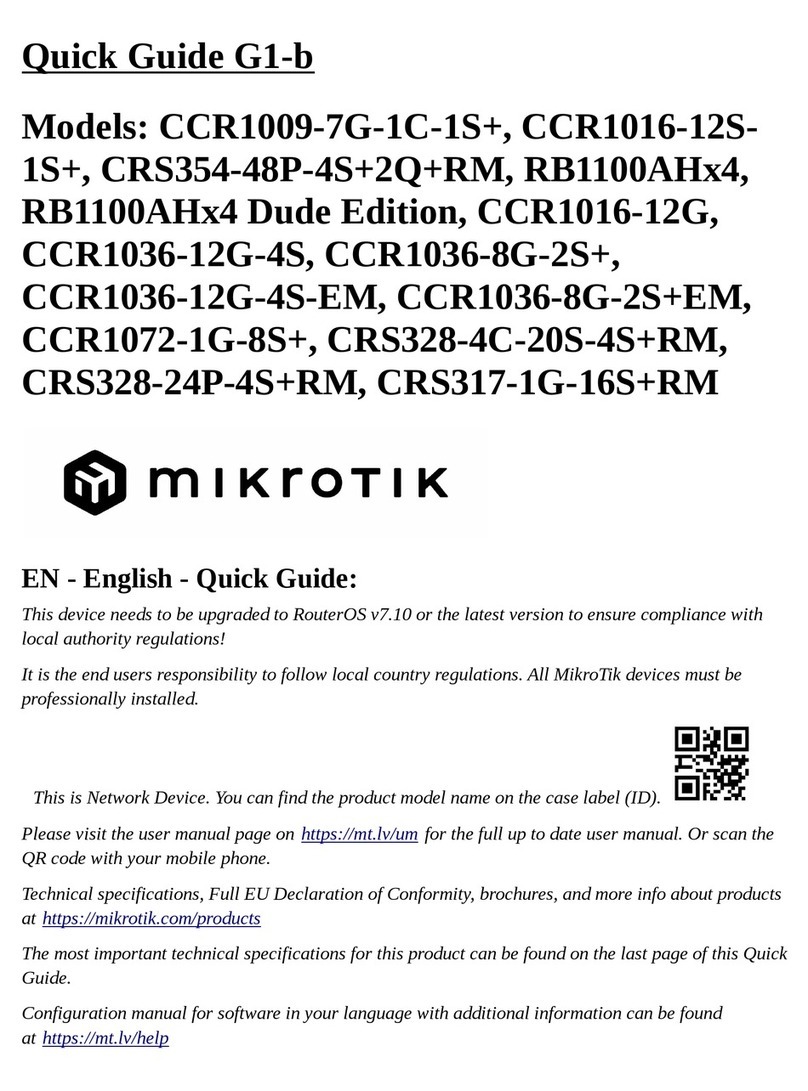 MikroTik CCR1016-12S- User manual