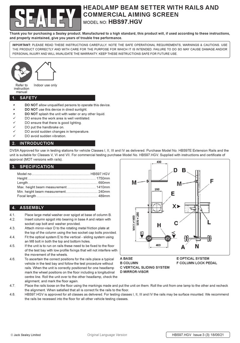 Sealey HBS97.HGV manual