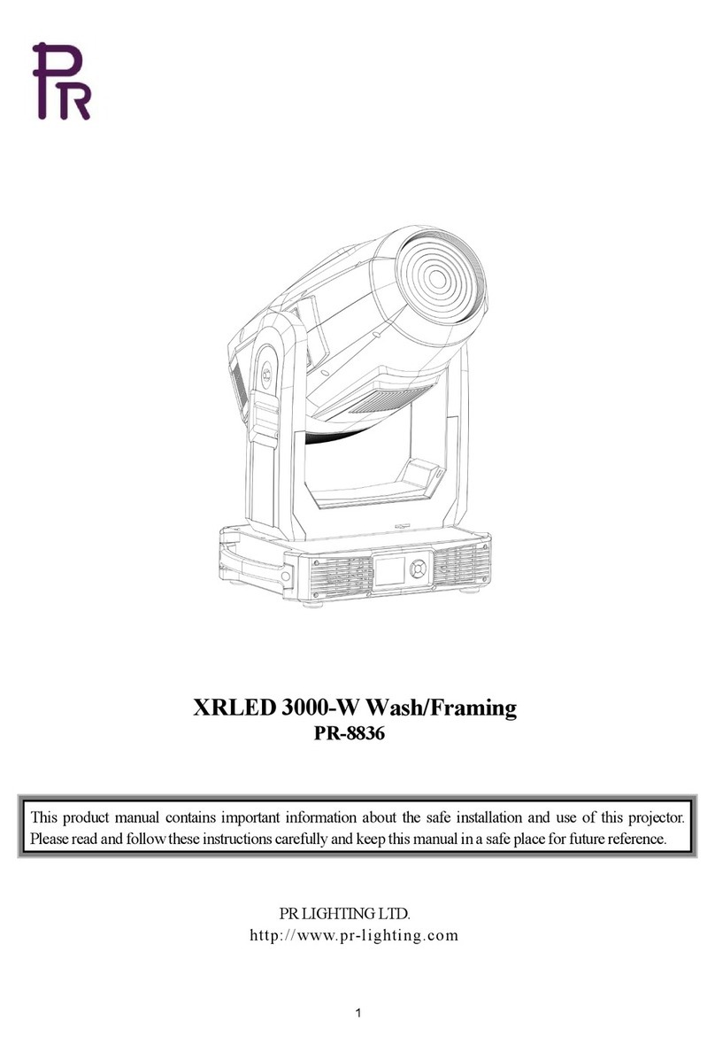 PR Lighting PR-8836 User manual
