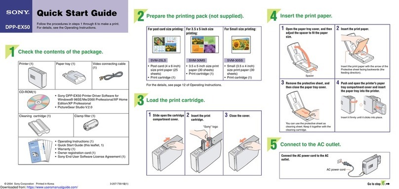 Sony DPP-EX50 User manual