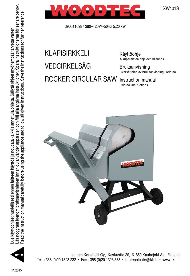 Woodtec XW101S instruction manual