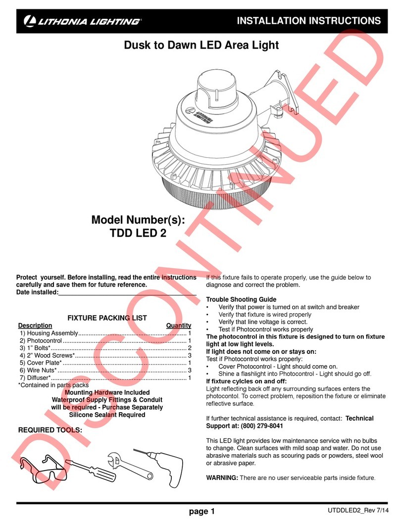 Lithonia Lighting TDD LED 2 installation instructions