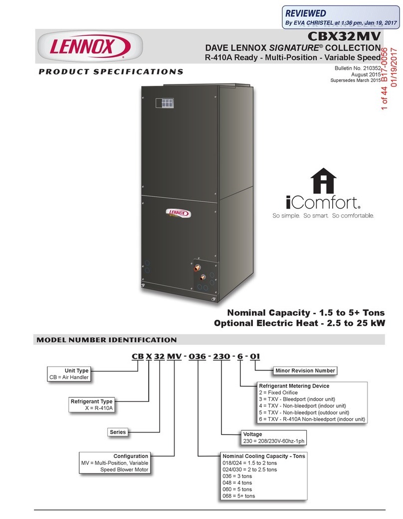 Lennox DAVE LENNOX SIGNATURE CBX32MV User manual