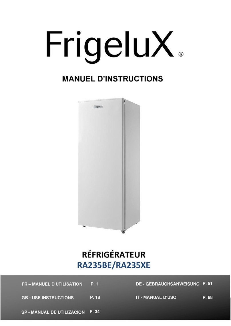 Frigelux RA235BE Operating and maintenance manual