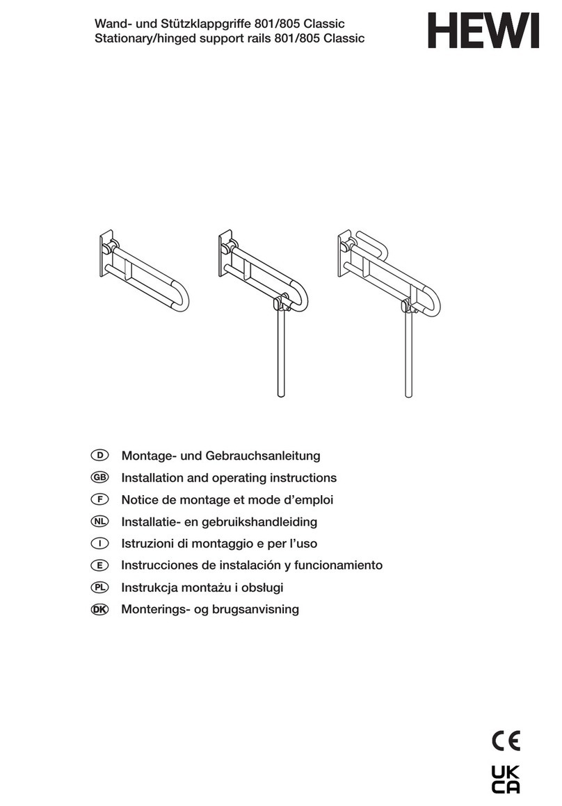 Hewi 805.50.130 Installation and operating instructions