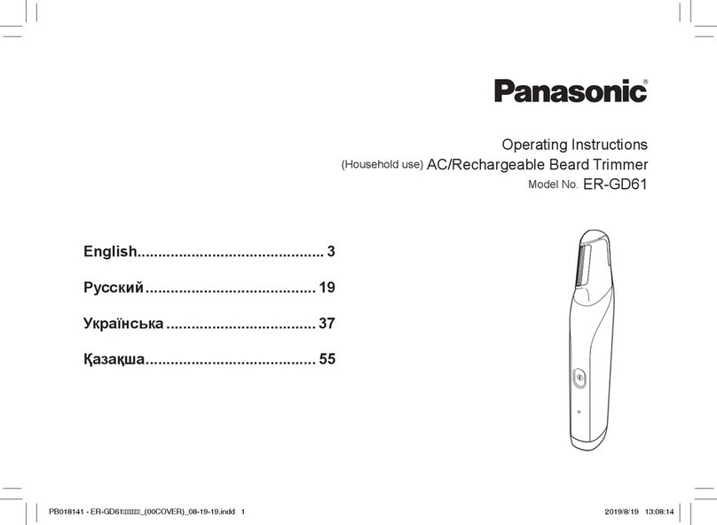 Panasonic ER-GD61 operating instructions