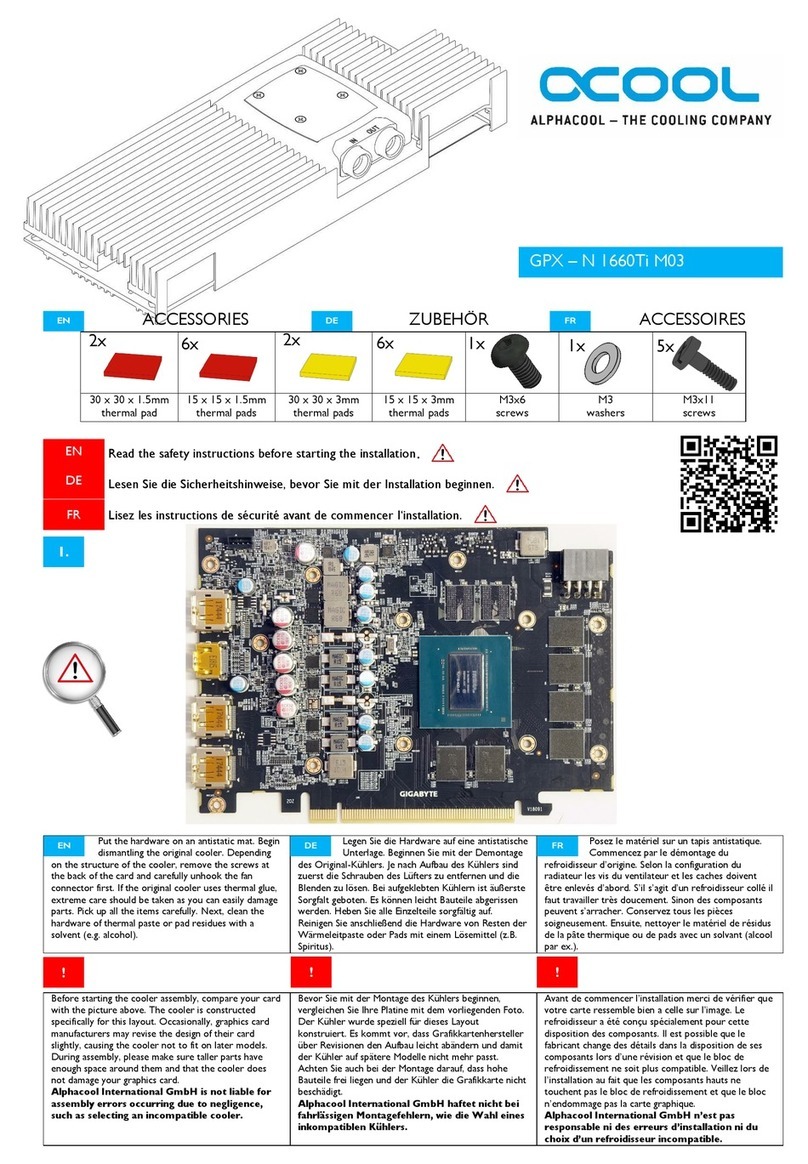 Alphacool N 1660Ti M03 quick start guide