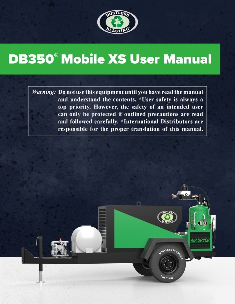 DUSTLESS BLASTING DB350 Mobile XS User manual