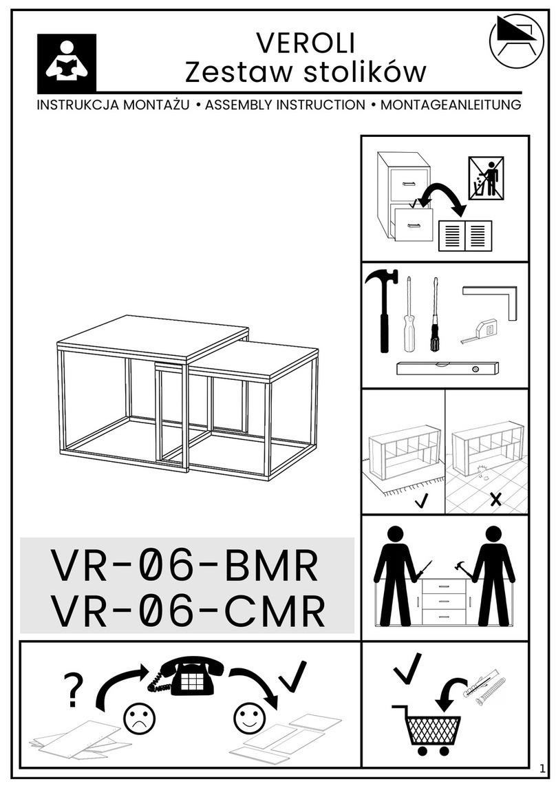Arthauss Furniture VEROLI VR-06-BMR Assembly instruction