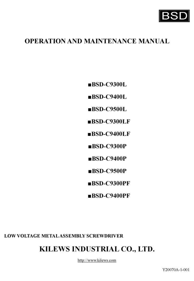 Kilews BSD-C9300L Operation and maintenance manual Kilews BSD-C9300L Operation and maintenance manual
