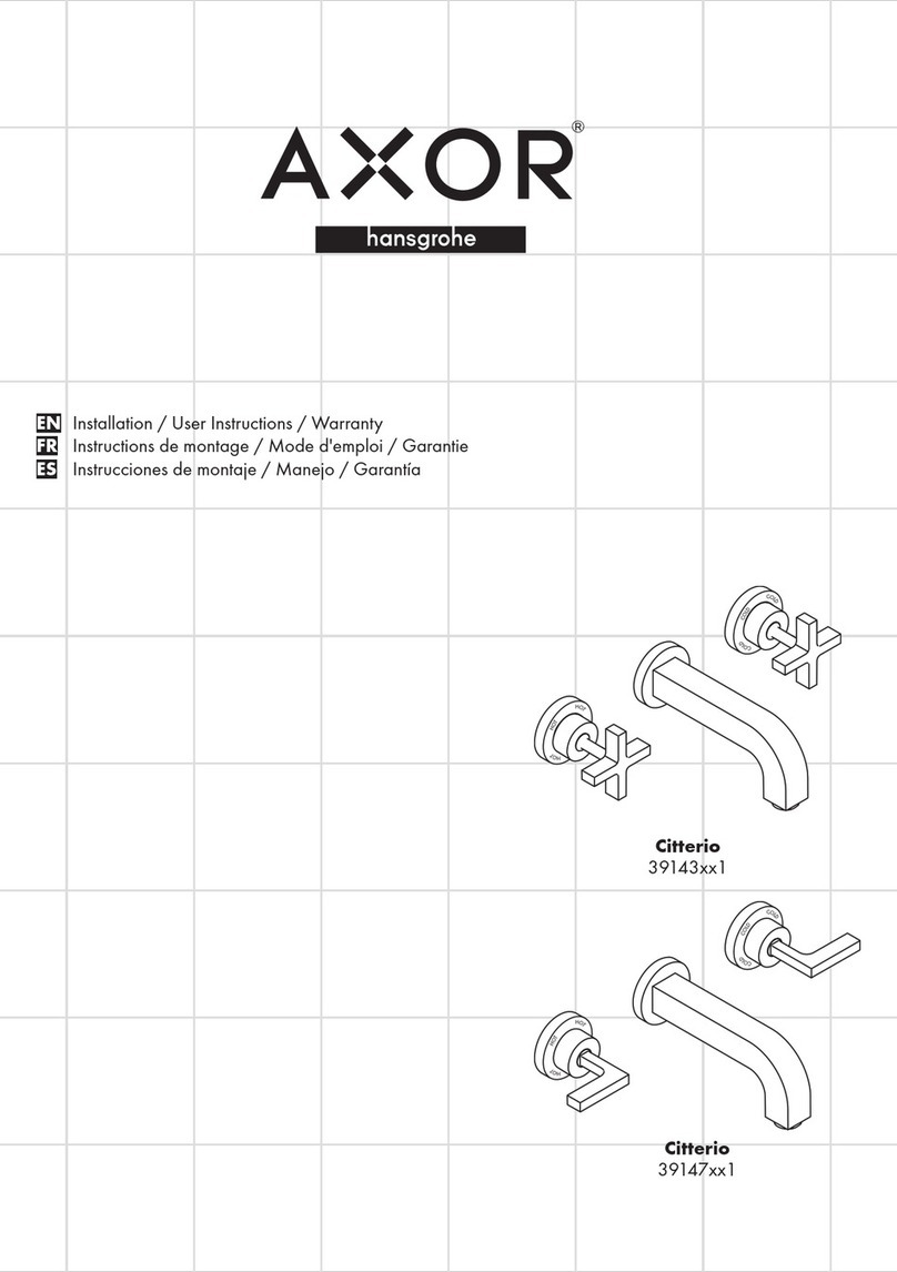 Hans Grohe AXOR Citterio 39143 1 Series Instruction Manual