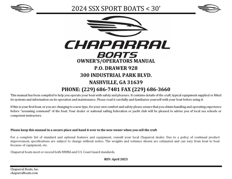 Chaparral 247 SSX 2024 Owner's/operator's manual