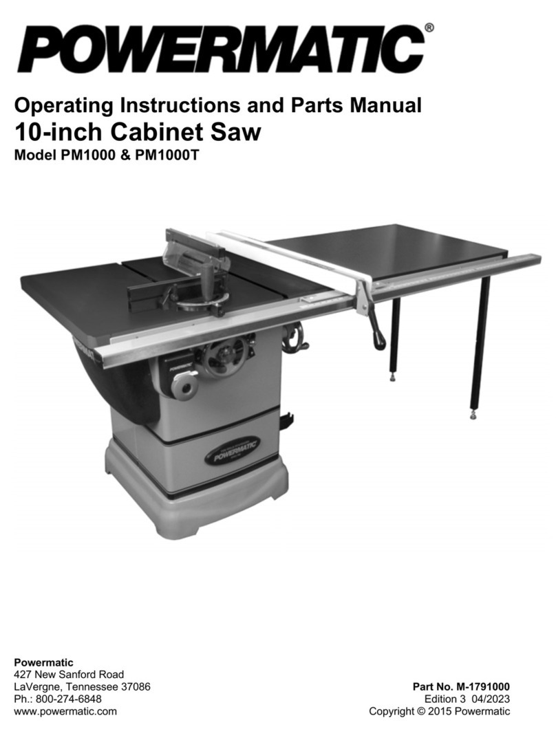 Powermatic PM1000T Service manual