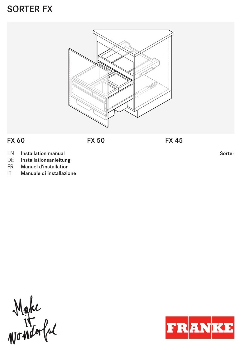 Franke SORTER FX 60 installation manual