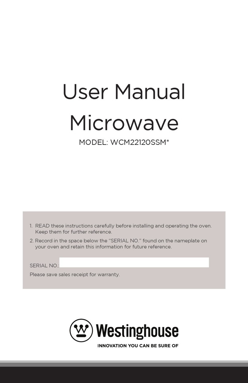 Westinghouse WCM22120SSM user manual