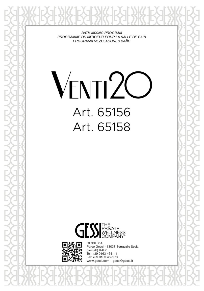 Gessi Venti20 65156 User manual