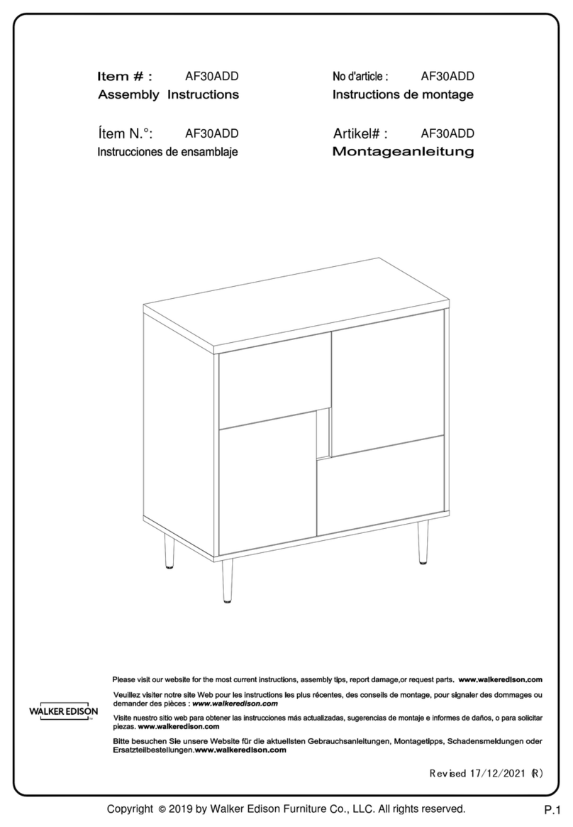 Walker Edison Addison AF30ADD User manual Walker Edison Addison AF30ADD User manual
